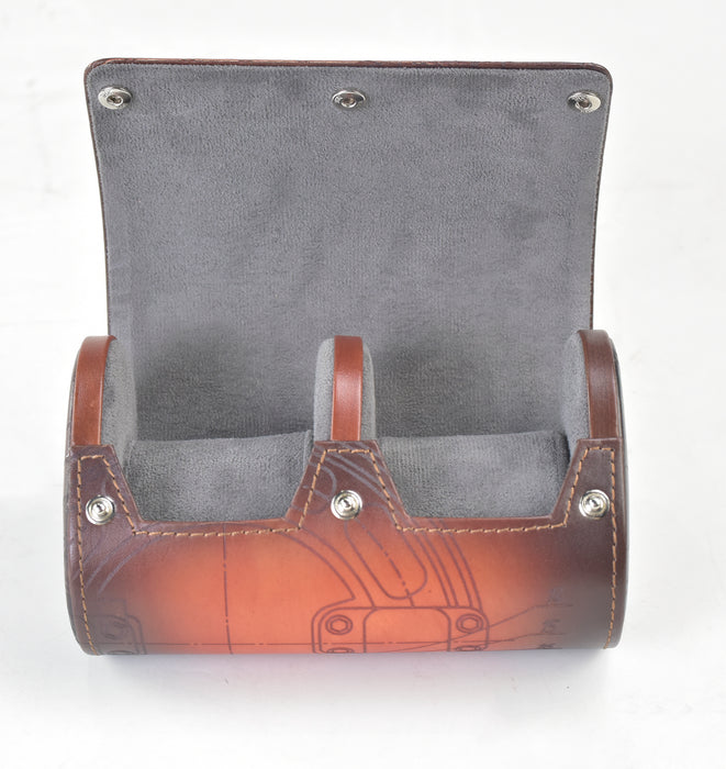 XCHOIX Genuine leather watch box 2W-TG-L