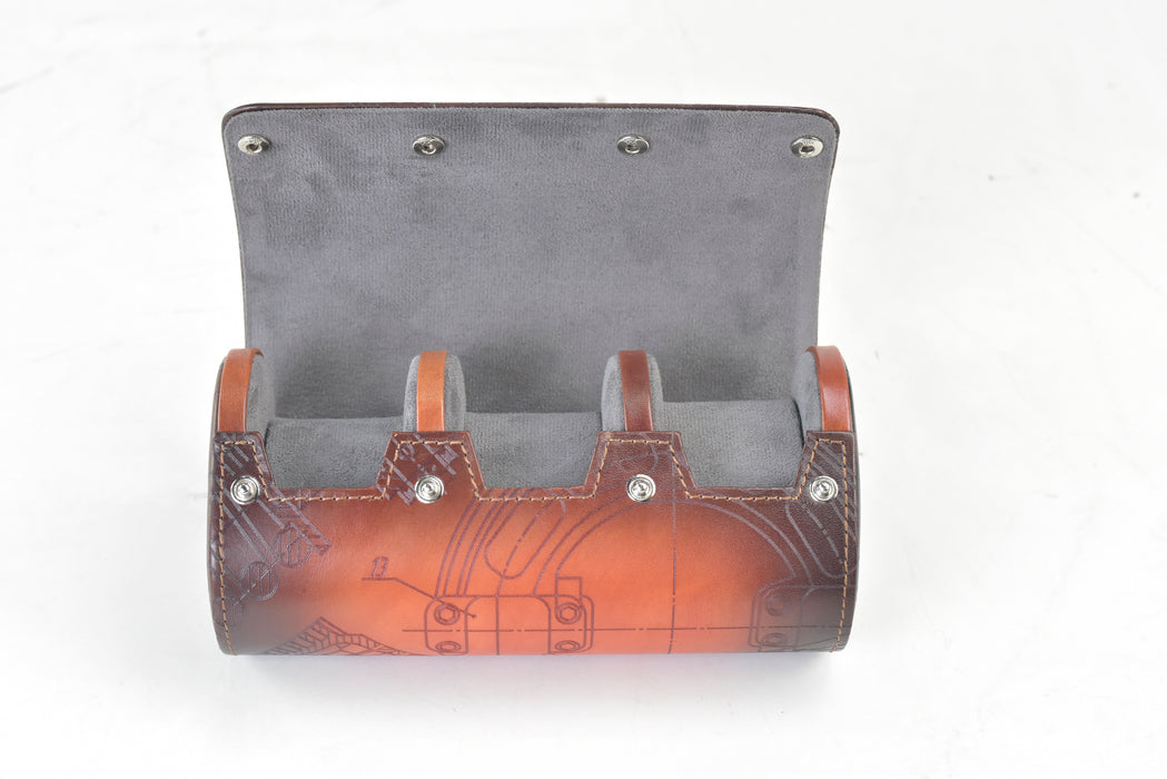 XCHOIX Genuine leather watch box 3W-TG-L