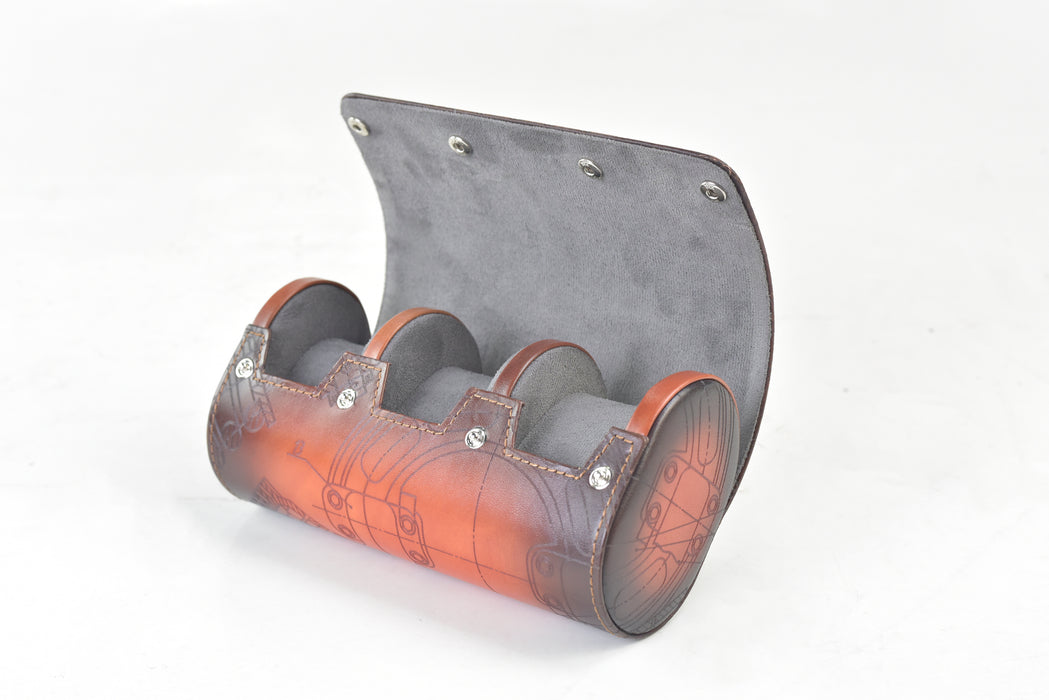 XCHOIX Genuine leather watch box 3W-TG-L